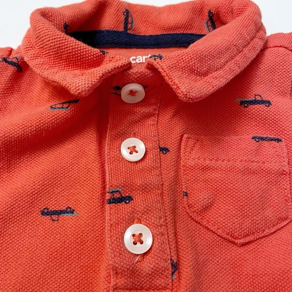 Carter’s Red Car Surfboard Summer Baby Romper Short Sleeve 3 Button Size 3 Month - Picture 3 of 8